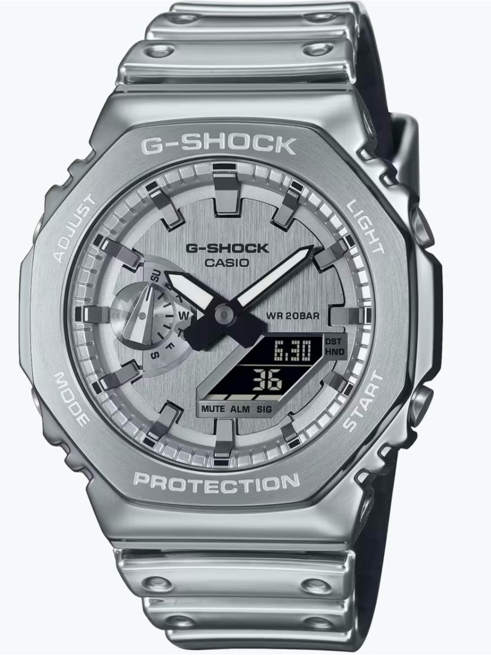 Casio G-Shock GM2100YM-8A Analog-Digital Watch (Metallic Silver)
